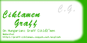 ciklamen graff business card